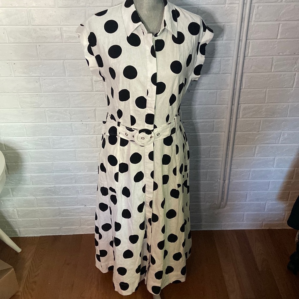 Forcynthia linen blend dress NWOT sz M